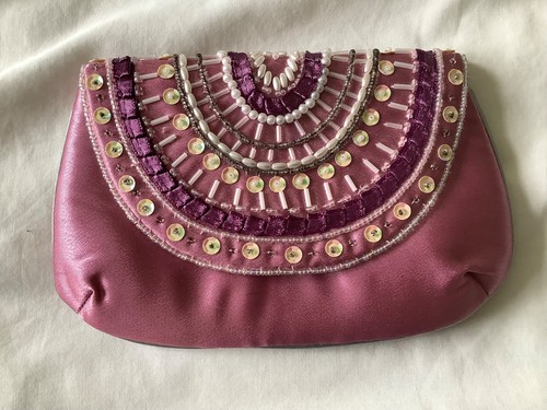Pink sequined evening - , fabric