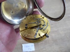LONDON MAKER JOHN HENRY BROWNE  ANTIQUE SILVER  FUSEE POCKET WATCH DATES c 1870