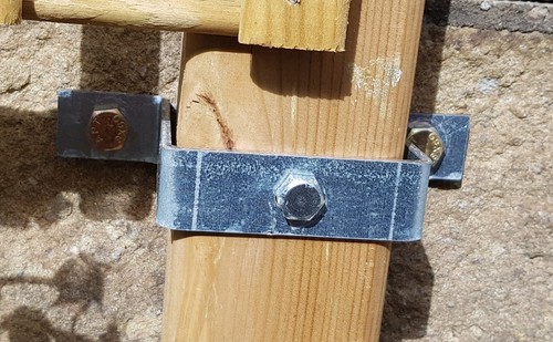 Fence post flat - wall, fixing