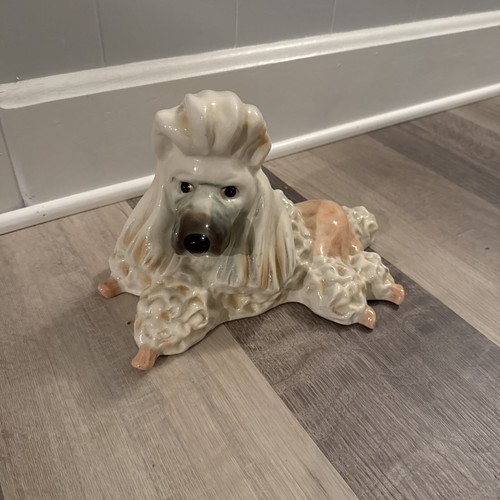 Large ceramic poodle dog