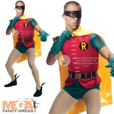 Deluxe Robin Grand Heritage Men's Superhero Batman Adult Comic Book Costume New