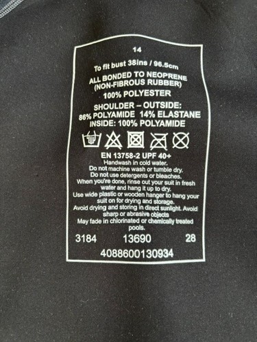 Womens wetsuit size - wetsuit, 14