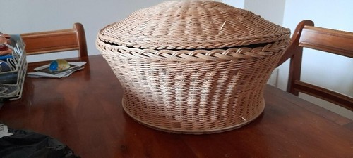 Hand woven large vintage - hand,