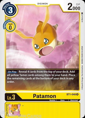 Bt1 048 patamon rare - bt1-048, mint