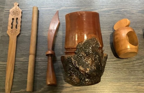 Vintage burr wood pot nut - vintage,