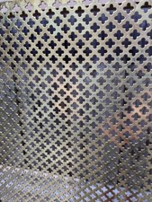 Polished Brass Grille Small Club Perforated Sheet 180cm x 90cm and offcuts