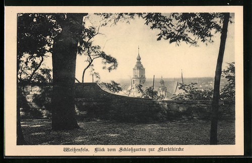 Postcard weissenfels view - of, weissenfels,