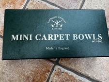 Mini Carpet Bowls Set By Townsend Croquet Ltd, England 