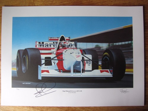 Nigel mansell hand signed - nigel,