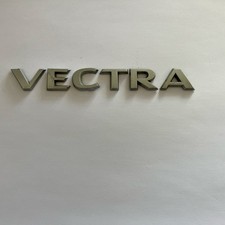 Vauxhall Opel Vectra Badge Matt Silver Logo Nameplate Rear Emblem Boot Tailgate