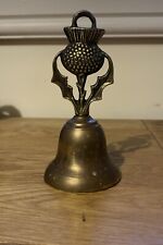 Vintage Scottish Brass Altar Bell With Scottish Thistle Space Cleansing