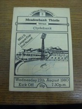 27/08/1980 Meadowbank Thistle
