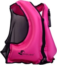 Swimming Jacket Snorkeling Vest Inflatable Jacket Bright Color Swimming Vest NEW