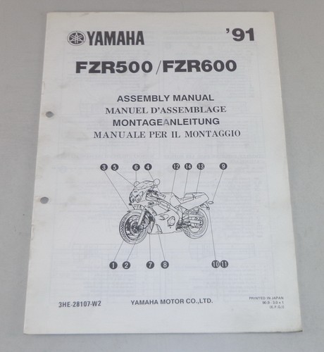 Set manual yamaha fzr 500 - manual,