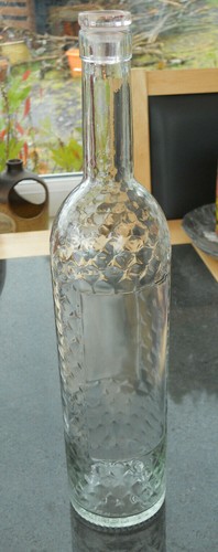 Fancy glass bottle with - with, air