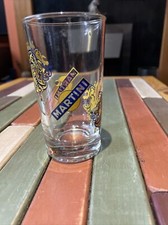 Martini Branded Straight Glass x1 Cocktail Tall Pub Bar Man Cave Design