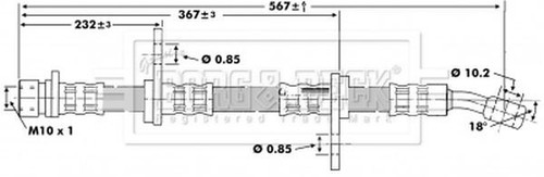 Brake hose rear for rover - hose,