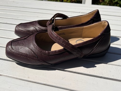 Evans burgundy mary jane shoes - evans,