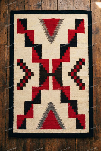 6x9 handwoven red wool - 6x9,
