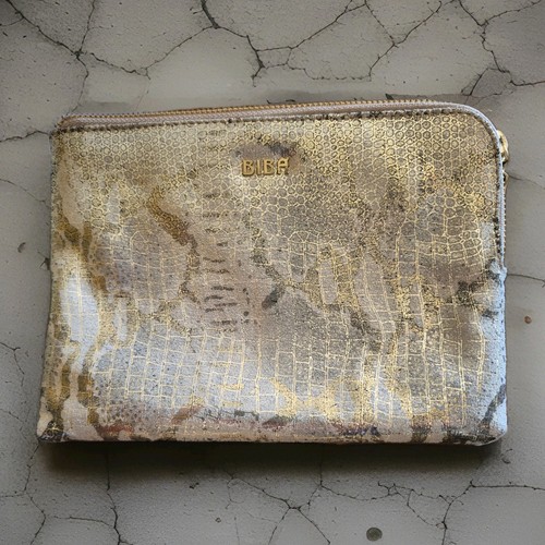 Biba gold snakeskin leather - biba,