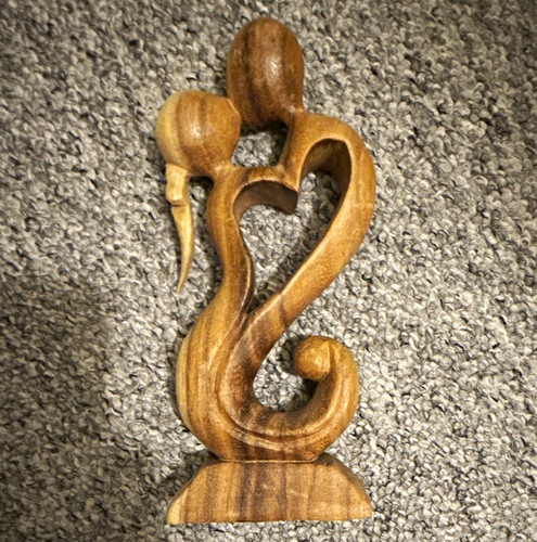 Abstract carved wood - abstract, couple