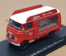 Schuco 1/43 Scale 45 033 5400 - Mercedes Benz L31 Schuco Micro Racer - Red/White