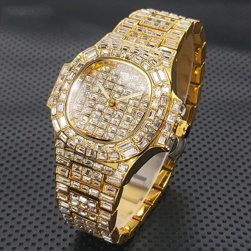 Men bling out iced baguette - bling,