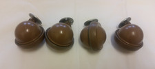 Vintage Shepherd Kenrick Metal Furniture Castors 2" Dia Brown 2 x L and 2 x R