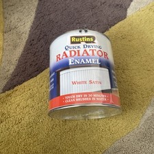 Rustins QuickDry Radiator Paint, enamel White, Satin 1L