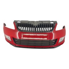Skoda Fabia 5j 2009-2014 Front Bumper Corrida Red 8t / F3k 5J0807221D