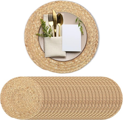 Round wicker placemats inch - round,