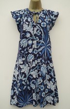 NEXT NAVY FLORAL LINEN MIX