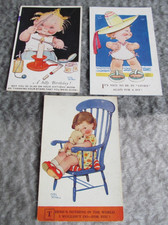 Mabel Lucie Attwell :  Trio of Vintage Postcards