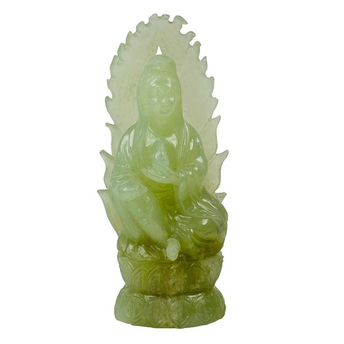 Chinese jade guanyin figure - chinese,