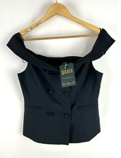 PRIMARK X WICKED Lovely Elphaba Black Waistcoat Top BNWT, Size UK 10!