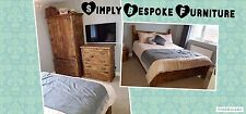 RUSTIC BEDROOM FURNITURE SET- MADE TO ORDER - ANYSIZE BED + DRAWS + WARDROBE
