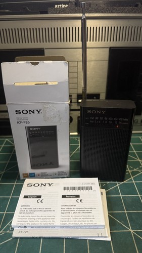 Sony icf p26 portable - sony, am/fm