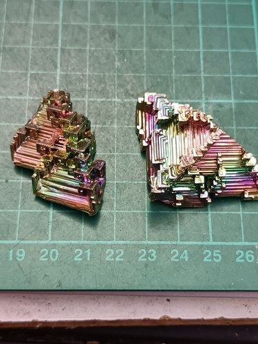Bismuth crystals very - crystals, x