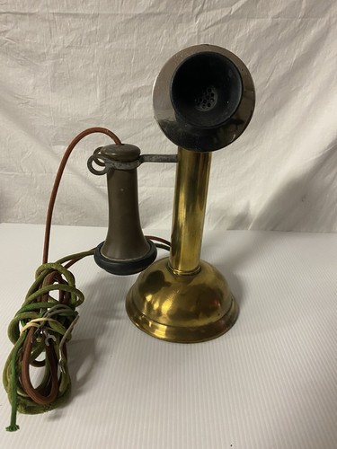 Antique candlestick phone - antique,