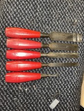 Footprint Set Of 5 Red Handle Chisels