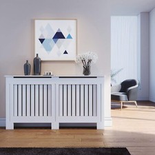 White Vertical Radiator Cover