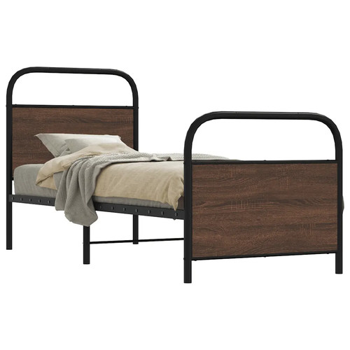 Walplus brown oak bed - walplus,