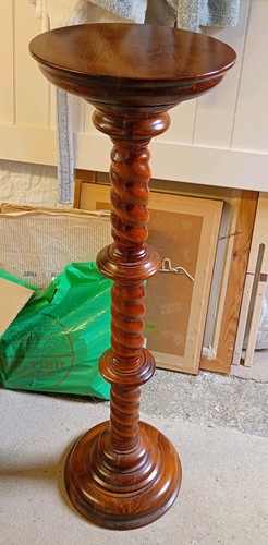 Solid mahogany torchere - mahogany,