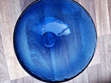 Large Blue Recycled Glass Bowl