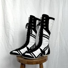 Vintage Boxing Boots Wild and lethal trash by walter van beirendonck. RARE 