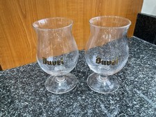 2  X Vintage Duvel Belgian Beer Glasses. Tulip Shape.