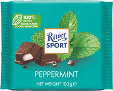 Ritter Sport Peppermint Dark Chocolate 100g - Pack of 3