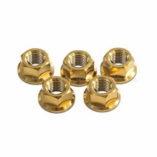 5x Gold M10x 1.25 Titanium