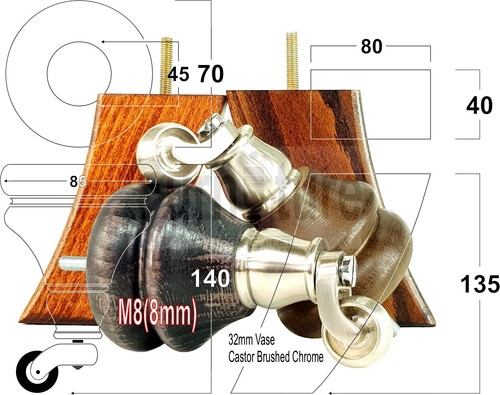 Castor legs 2x - castor,