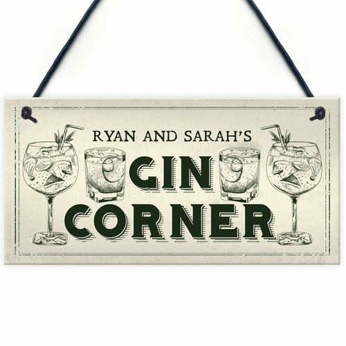 Novelty gin corner sign - novelty,